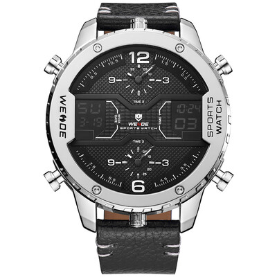 WEIDE WH6401 Dual Display Two Movement Quartz Digital Men Watch Luminous Sports 3ATM Waterproof 53mm Big Dial Large Face Week Date
WEIDE WH6401 Dual Display Two Movement Quartz Digital Men Watch Luminous Sports 3ATM Waterproof 53mm Big Dial Large Face Week Date