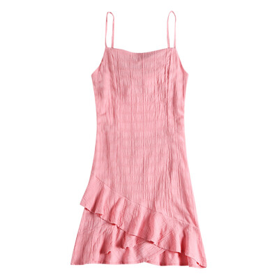 Spaghetti Strap Backless Cut Out Bowknot Ruffle Asymmetric Solid Color Women Slip Dress
Spaghetti Strap Backless Cut Out Bowknot Ruffle Asymmetric Solid Color Women Slip Dress
