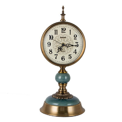 6812-1 Table Clock Decorative Retro Metal European Ceramic Base Silent Bedside Desk Timekeeping Device for Bedroom Living Room Bat
6812-1 Table Clock Decorative Retro Metal European Ceramic Base Silent Bedside Desk Timekeeping Device for Bedroom Living Room Bat