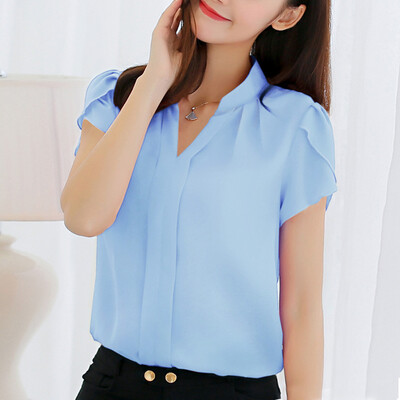 Starmoon Women Summer Work Office V Neck Short Sleeve Solid Chiffon Blouse Plus Shirt Top
Starmoon Women Summer Work Office V Neck Short Sleeve Solid Chiffon Blouse Plus Shirt Top