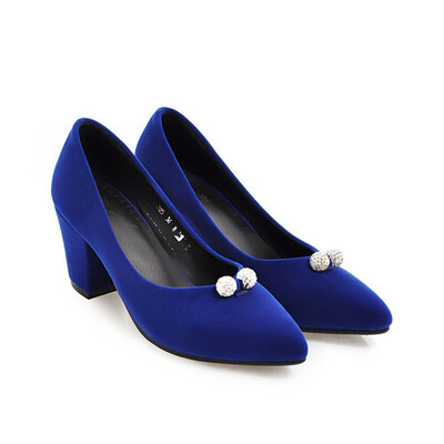 IDIFU Womens Comfy Pointed Toe Pump - Velvet Low Cut Solid Color - Slip on Block High Heels Work Shoes
IDIFU Womens Comfy Pointed Toe Pump - Velvet Low Cut Solid Color - Slip on Block High Heels Work Shoes