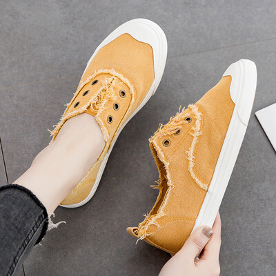 White shoes women 2019 spring - summer style canvas shoes shallow foot lazy womens shoes summer Korean students flat shoes
White shoes women 2019 spring - summer style canvas shoes shallow foot lazy womens shoes summer Korean students flat shoes