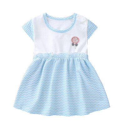 Summer Casual Baby Girls Ripple Print Dress Kids Toddler Short Sleeve Pageant Sundress
Summer Casual Baby Girls Ripple Print Dress Kids Toddler Short Sleeve Pageant Sundress