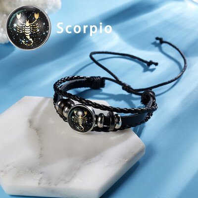 12 Constellations Punk Leather Zodiac Sign Beads Bangle Bracelets For Women Men Jewelry Travel Bracelets Holiday Gift
12 Constellations Punk Leather Zodiac Sign Beads Bangle Bracelets For Women Men Jewelry Travel Bracelets Holiday Gift