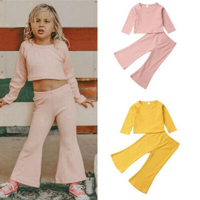 Baby Girl Autumn Long Sleeve Solid T-Shirt Cotton Top Wide Leg Pants Toddler Kid Clothes Set
Baby Girl Autumn Long Sleeve Solid T-Shirt Cotton Top Wide Leg Pants Toddler Kid Clothes Set