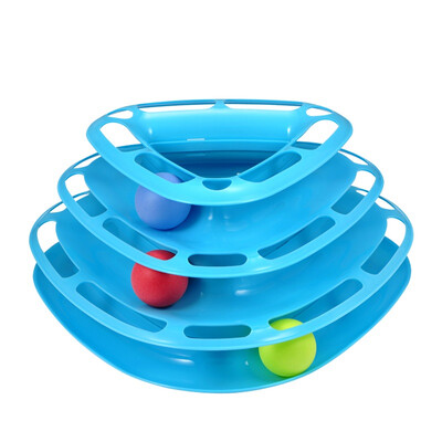 Pet IQ Training Toys Three Layers Kittens Entertainment Cat Toy Turntable With Colorful Balls
Pet IQ Training Toys Three Layers Kittens Entertainment Cat Toy Turntable With Colorful Balls