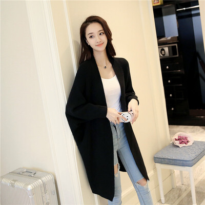 The new autumnwinter 2018 bat sleeve large size Korean version of the long&loose pure color knitted cardigan sweater
The new autumnwinter 2018 bat sleeve large size Korean version of the long&loose pure color knitted cardigan sweater