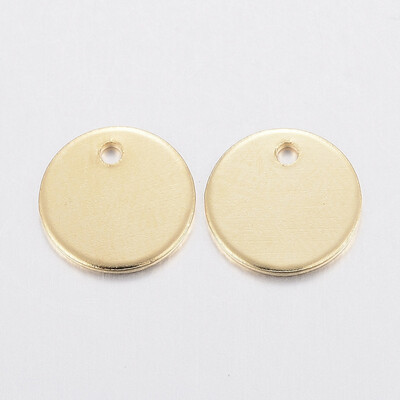 304 Stainless Steel Charms Blank Stamping Tag Flat Round Golden 12x1mm Hole 12mm
304 Stainless Steel Charms Blank Stamping Tag Flat Round Golden 12x1mm Hole 12mm