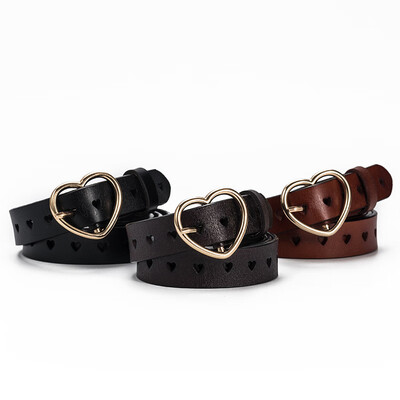 Ladies leather belt fashion casual pin buckle belt simple wild love hollow decorative belt thin student belt
Ladies leather belt fashion casual pin buckle belt simple wild love hollow decorative belt thin student belt