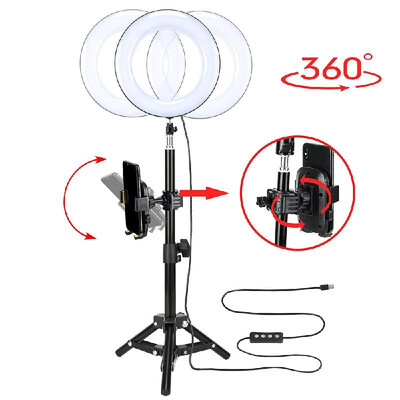 8 Inch Desktop LED Ring Light 3 Lighting Modes Dimmable USB Powered with Phone Holder Mini Ball Head Tripod Stand Remote Control f
8 Inch Desktop LED Ring Light 3 Lighting Modes Dimmable USB Powered with Phone Holder Mini Ball Head Tripod Stand Remote Control f