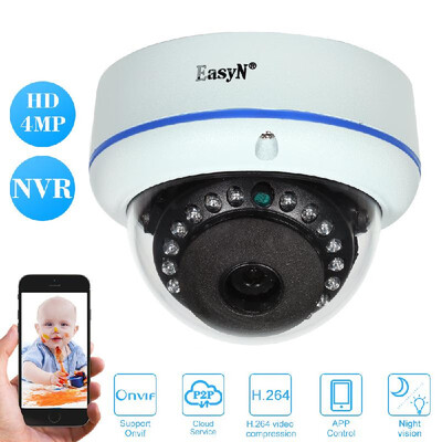 EasyN HD 4MP POE Dome IP Camera 12 IR LEDS H264 P2P Onvif Support Motion Detection Phone APP Control Night Vision for CCTV Securi
EasyN HD 4MP POE Dome IP Camera 12 IR LEDS H264 P2P Onvif Support Motion Detection Phone APP Control Night Vision for CCTV Securi
