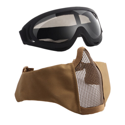 V12X400 Half-face Mesh Mask & Goggle Set Impact-resistance UV Protection Goggle Protective Mask Ear Protection Carbon Steel Mesh
V12X400 Half-face Mesh Mask & Goggle Set Impact-resistance UV Protection Goggle Protective Mask Ear Protection Carbon Steel Mesh