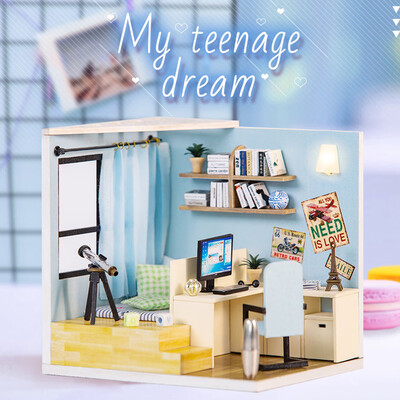 DIY Toy Doll House Miniature Wooden Puzzle Dollhouse kit with Furnitures Light Dust Cover Kids Birthday Gift Toys
DIY Toy Doll House Miniature Wooden Puzzle Dollhouse kit with Furnitures Light Dust Cover Kids Birthday Gift Toys