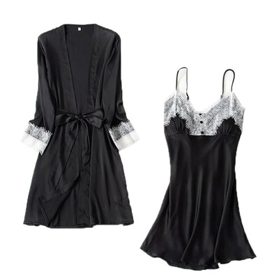 Toponeto Fashion Women Pajamas Sexy Underwear V-Collar Robe Lace Lingerie Sling Nightgown
Toponeto Fashion Women Pajamas Sexy Underwear V-Collar Robe Lace Lingerie Sling Nightgown