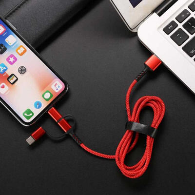 Lightning Type C Micro USB 3-in-1 Data Cable Nylon Braided 24A Fast Charging Cable 12m-12m
Lightning Type C Micro USB 3-in-1 Data Cable Nylon Braided 24A Fast Charging Cable 12m-12m