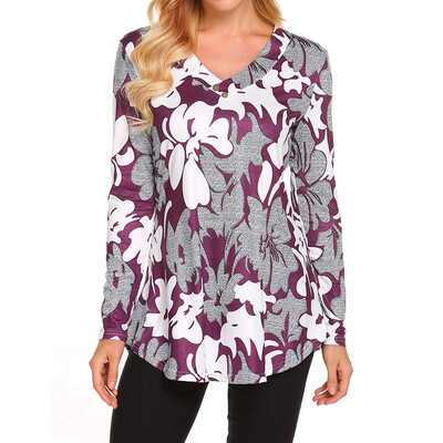 Starmoon Womens Long Sleeve Floral Print V Neck Button Shirt Casual Tunic Blouses Tops
Starmoon Womens Long Sleeve Floral Print V Neck Button Shirt Casual Tunic Blouses Tops