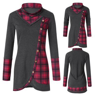 Nomeni Blouse Women Long Sleeve Plaid Turtleneck Tartan Tunic Sweatshirt Pullover Tops
Nomeni Blouse Women Long Sleeve Plaid Turtleneck Tartan Tunic Sweatshirt Pullover Tops