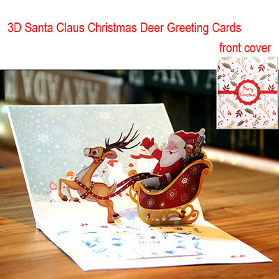 Tailored 3D Pop Up Card Santa Claus Christmas Deer Holiday Merry Christmas Greeting Cards
Tailored 3D Pop Up Card Santa Claus Christmas Deer Holiday Merry Christmas Greeting Cards
