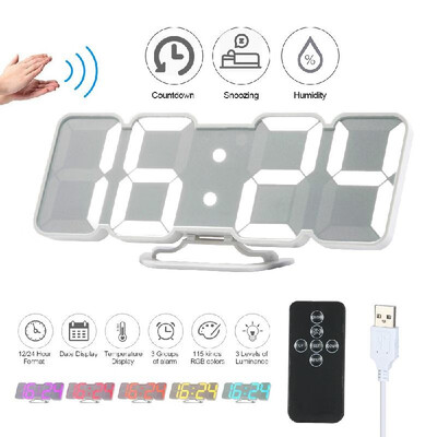Upgraded 3D Wireless Remote Digital RGB LED Alarm Clock USB Powered TimeTemperatureDate Display 115-Color Changing 3-Level Brigh
Upgraded 3D Wireless Remote Digital RGB LED Alarm Clock USB Powered TimeTemperatureDate Display 115-Color Changing 3-Level Brigh