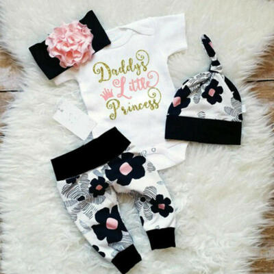 4PCS Infant Baby Girls Tops Romper Floral Pants Headband Outfits Set Clothing
4PCS Infant Baby Girls Tops Romper Floral Pants Headband Outfits Set Clothing