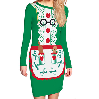 Fashion Women Christmas Dress Christmas Cosplay Costume Digital Print Dress Long Sleeve Round Neck Dresses
Fashion Women Christmas Dress Christmas Cosplay Costume Digital Print Dress Long Sleeve Round Neck Dresses