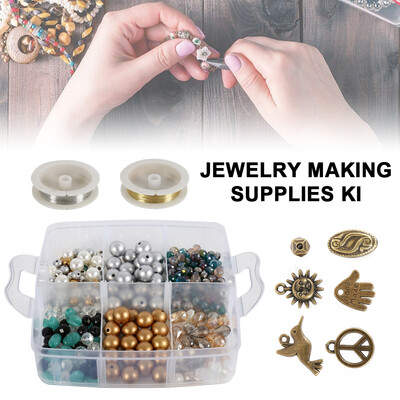 Girls Beauty DIY Jewelry Making Supplies Kit Includes Glass Beads Charms Crafts for Necklaces Girls Gifts
Girls Beauty DIY Jewelry Making Supplies Kit Includes Glass Beads Charms Crafts for Necklaces Girls Gifts