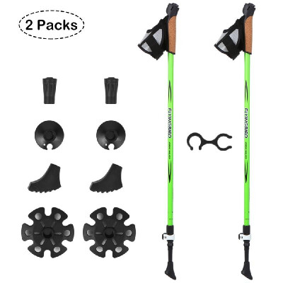 2 Pack Adjustable Trekking Poles Telescopic Aluminum Hiking Pole Walking Sticks Tungsten Tips Absorbent Grips
2 Pack Adjustable Trekking Poles Telescopic Aluminum Hiking Pole Walking Sticks Tungsten Tips Absorbent Grips