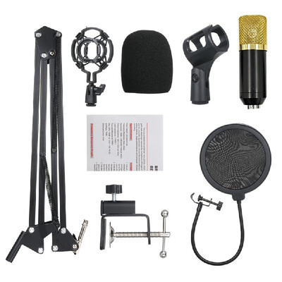 Professional BM700 Condenser Microphone Mic KTV Singing Studio Recording Kit BlackGolden
Professional BM700 Condenser Microphone Mic KTV Singing Studio Recording Kit BlackGolden