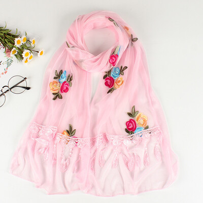 2018 new Korean embroidery scarf double beauty silk scarf ladies lace stitching three rose specials
2018 new Korean embroidery scarf double beauty silk scarf ladies lace stitching three rose specials