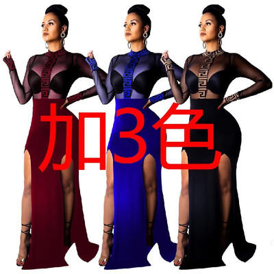 3586 Cross-border European&American womens mesh gauze perspective two sides split dress dress skirt evening dress nightclub b
3586 Cross-border European&American womens mesh gauze perspective two sides split dress dress skirt evening dress nightclub b