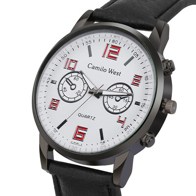 Gobestart Fashion Business Mens Watch Three-eye Dial Casual Leather Belt Quartz Watch
Gobestart Fashion Business Mens Watch Three-eye Dial Casual Leather Belt Quartz Watch