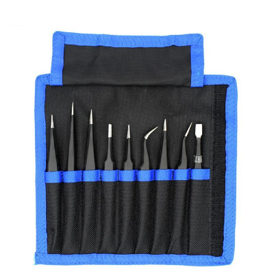 9pcs ESD Tweezer Set Stainless Steel Anti-static Convenient Non-slip Tweezers Electronic Mobile Phone Repairing Tools Kit
9pcs ESD Tweezer Set Stainless Steel Anti-static Convenient Non-slip Tweezers Electronic Mobile Phone Repairing Tools Kit