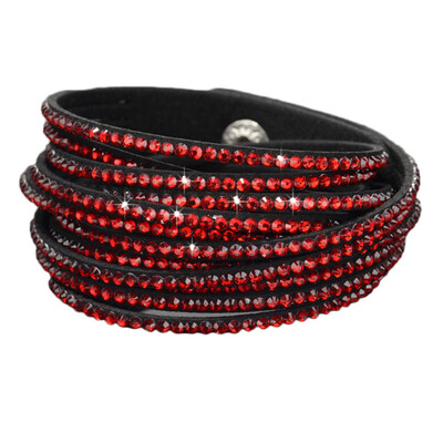 Personality Solid Drill Colourful Rhinestone Multi-Layer Leather Rope Manual Bracelet Unisex Pair Jewellery
Personality Solid Drill Colourful Rhinestone Multi-Layer Leather Rope Manual Bracelet Unisex Pair Jewellery