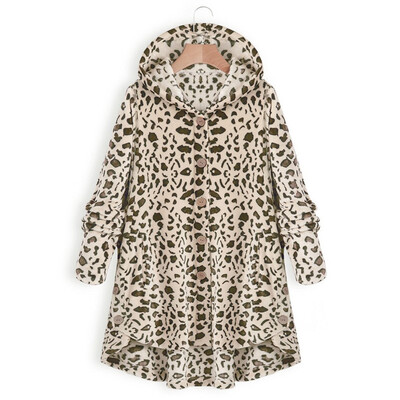 Toponeto Women Button Leopard Coat Fleece Asymmetrical Hem Hooded Pullover Top Sweater
Toponeto Women Button Leopard Coat Fleece Asymmetrical Hem Hooded Pullover Top Sweater