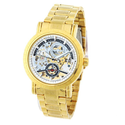 WINNER Fashion Automatic Mechanical Watch Silvery Skeleton Round Transparent Dial Self-winding Wristwatch
WINNER Fashion Automatic Mechanical Watch Silvery Skeleton Round Transparent Dial Self-winding Wristwatch