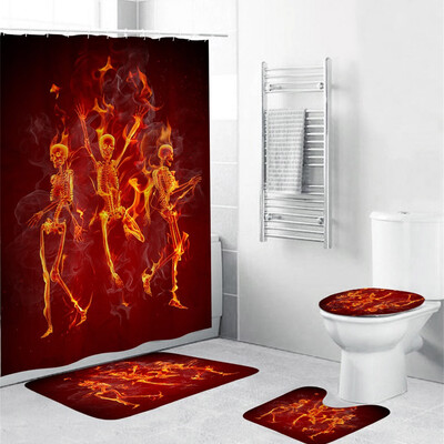 〖Follure〗Halloween festival 4PCS Non Slip Toilet Polyester Cover Mat Set Bathroom Curtain
〖Follure〗Halloween festival 4PCS Non Slip Toilet Polyester Cover Mat Set Bathroom Curtain