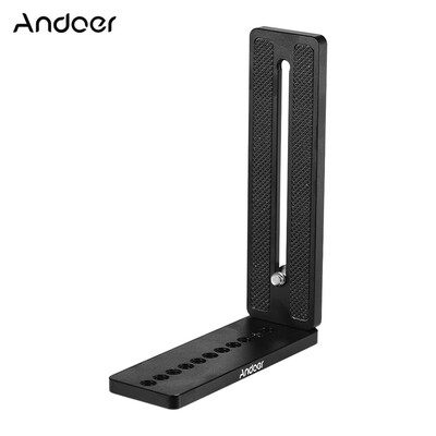 Andoer Aluminium Alloy Universal -Shape Plate Bracket Camera Holder with 14 Inch Screw Mount Vertical Video Recording for Tripod
Andoer Aluminium Alloy Universal -Shape Plate Bracket Camera Holder with 14 Inch Screw Mount Vertical Video Recording for Tripod