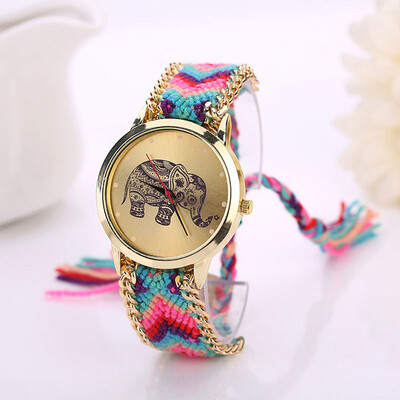 Elephant Ethnic Wind Braided Ladies Bracelet Horloge Dames Romain Horloge Cadeau Simple Fashion Montre Femme Acier Inoxydable
Elephant Ethnic Wind Braided Ladies Bracelet Horloge Dames Romain Horloge Cadeau Simple Fashion Montre Femme Acier Inoxydable