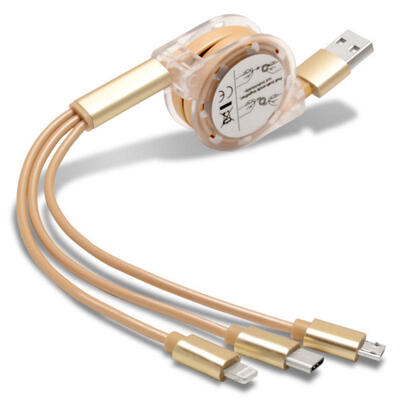 Multifunctional Fast Data Cable Scalable Charging Cable One Drag Three Micro USB 8P Android Type-C Charging Cable-1m
Multifunctional Fast Data Cable Scalable Charging Cable One Drag Three Micro USB 8P Android Type-C Charging Cable-1m