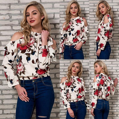 Fashion Women Summer Chiffon Floral Tops Long Sleeve Off Shoulder T-Shirt Blouse Shirt Tee Tops
Fashion Women Summer Chiffon Floral Tops Long Sleeve Off Shoulder T-Shirt Blouse Shirt Tee Tops