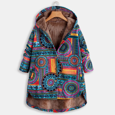 Tailored Women Vintage Ethnic Print Quilted Fleece Hooded Long Sleeve Button Winter Coat
Tailored Women Vintage Ethnic Print Quilted Fleece Hooded Long Sleeve Button Winter Coat