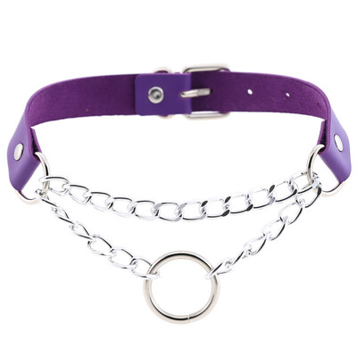 Women Men Punk Exaggerated Handmade Chain Choker Necklace O Round Metal Leather Collar Bondage Harness Necklace
Women Men Punk Exaggerated Handmade Chain Choker Necklace O Round Metal Leather Collar Bondage Harness Necklace