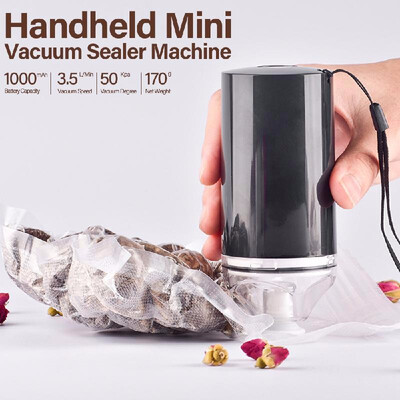 Handheld Mini Vacuum Sealer Machine Cordless USB Rechargeable Vacuum Sealing System Food Storage Saver with 10 Reusable Zipper Bag
Handheld Mini Vacuum Sealer Machine Cordless USB Rechargeable Vacuum Sealing System Food Storage Saver with 10 Reusable Zipper Bag