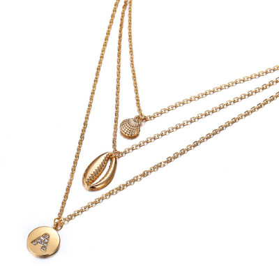 Bohemian Cowrie Shell Pendant Multi Layered Necklace Gold Long Chain Letter Initial Necklace For Women Crystal Choker Jewelry
Bohemian Cowrie Shell Pendant Multi Layered Necklace Gold Long Chain Letter Initial Necklace For Women Crystal Choker Jewelry