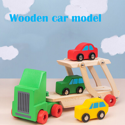 Gobestart Wooden Double Layer Trailer Carrier Truck Model Car Toy Set Gift for Children
Gobestart Wooden Double Layer Trailer Carrier Truck Model Car Toy Set Gift for Children