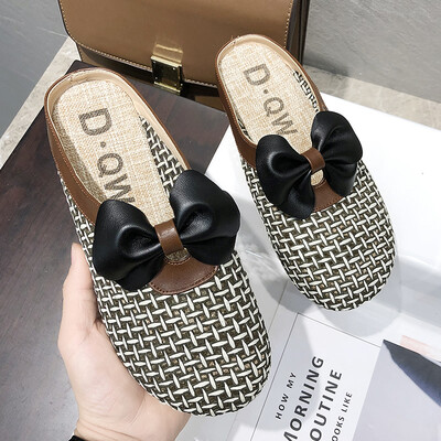 Baotou half slippers women wear 2019 new summer hollow cute bow flat heel slippers tide
Baotou half slippers women wear 2019 new summer hollow cute bow flat heel slippers tide