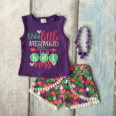 Summer Toddler Kids Baby Girls Mermaid Tops T-shirt Shorts Outfits Clothes Set
Summer Toddler Kids Baby Girls Mermaid Tops T-shirt Shorts Outfits Clothes Set