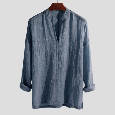 Toponeto Mens Causal Shirt Breathable Long Sleeve Loose Solid Color V-Neck Top Blouse
Toponeto Mens Causal Shirt Breathable Long Sleeve Loose Solid Color V-Neck Top Blouse