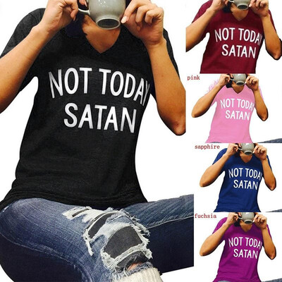 Spot ebay Amazon wish spring&summer loaded loose NOT TODAY SATAN letter printed short-sleeved shirt Royal
Spot ebay Amazon wish spring&summer loaded loose NOT TODAY SATAN letter printed short-sleeved shirt Royal