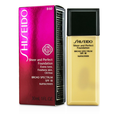 SHISEIDO - Sheer & Perfect Foundation SPF 18 - B60 Natural Deep Beige 30ml1oz
SHISEIDO - Sheer & Perfect Foundation SPF 18 - B60 Natural Deep Beige 30ml1oz